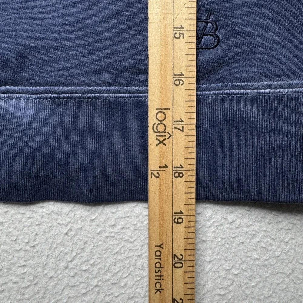 Veronica Beard Jeans Sweatshirt Womens XS Blue Pima Cotton Puff Sleeve Crewneck - Picture 7 of 8